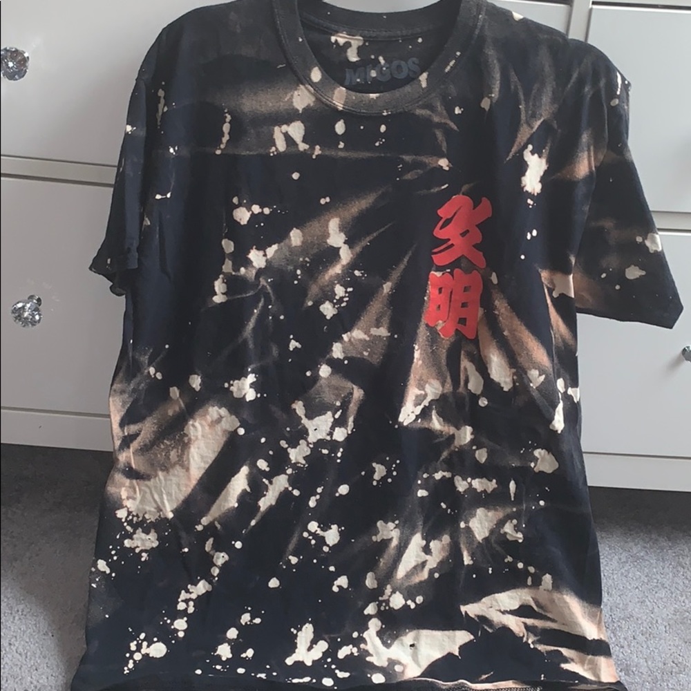 D.I.Y cut and bleached up shirt